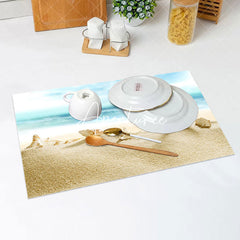 Aperturee - Sea Shell Beach Starfish Summer Set Of 4 Placemats
