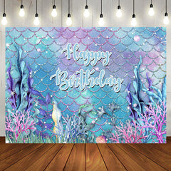 Aperturee - Seaplant Coral Undersea Happy Birthday Backdrop
