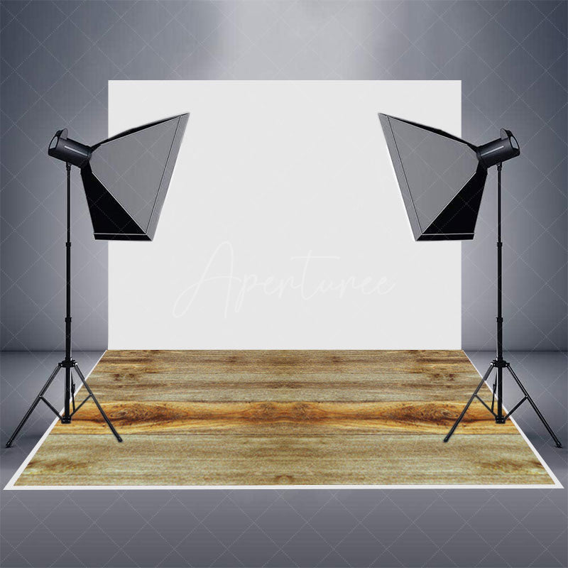 Aperturee - Old Yellow Texture Classic Wood Rubber Floor Mat