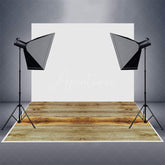 Aperturee - Old Yellow Texture Classic Wood Rubber Floor Mat