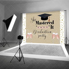 Aperturee - She Mastered It Grad Party 2026 Photo Backdrop