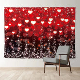 Aperturee - Shiny Red Heart Sweet Happy Valentine Backdrop