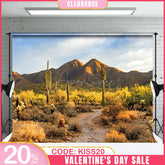 Aperturee - (Ship In 24HR) Aperturee Desert Gobi Cactus Mountain Sky Photography Backdrop