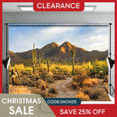 Aperturee - (Ship In 24HR) Aperturee Desert Gobi Cactus Mountain Sky Photography Backdrop