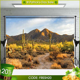 Aperturee - (Ship In 24HR) Aperturee Desert Gobi Cactus Mountain Sky Photography Backdrop