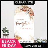 Aperturee - (Ship In 24HR) Aperturee Little Pumpkin Boho Floral Baby Shower Arch Backdrop