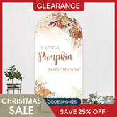 Aperturee - (Ship In 24HR) Aperturee Little Pumpkin Boho Floral Baby Shower Arch Backdrop