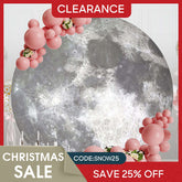 Aperturee - (Ship In 24HR) Bright Moon Surface Craters Circle Birthday Backdrop