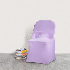 Lofaris Lavender Stretch Spandex Banquet Folding Chair Cover