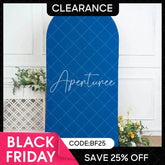 Aperturee - (Ship In 24HR) Royal Blue Spandex Fit Round Top Backdrop Wedding Arch Cover