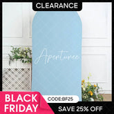 Aperturee - (Ship In 24HR) Sky Blue Spandex Fit Round Top Backdrop Wedding Arch Cover