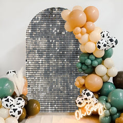 Aperturee - Silver Dance Party Double Sided Chiara Arch Backdrop