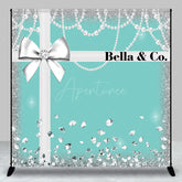 Aperturee - Silver Diamond Tiffany Blue Custom Birthday Backdrop
