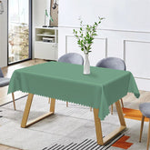 Aperturee - Simple Army Green Solid Color Rectangle Tablecloth
