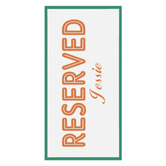 Aperturee - Simple Color Custom Name Family Beach Pool Towel