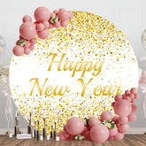 Aperturee - Simple Lovely Happy New Year Circle Holiday Backdrop