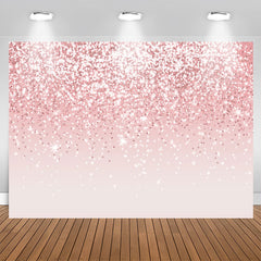 Aperturee - Simple Pink Glitter Bokeh Birthday Backdrop For Girl