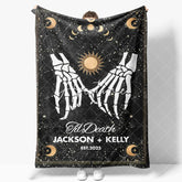 Aperturee - Skeleton Till Death Halloween Custom Name Blanket