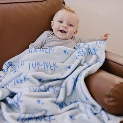 Lofaris Slim Font Customized Name Blanket With Little Star