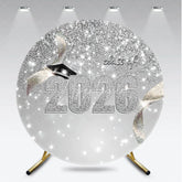 Aperturee - Sliver Glitter Class Of 2026 Graduation Backdrop