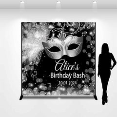 Aperturee - Sliver Mask Bokeh Dots Custom Birthday Backdrop