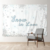 Aperturee - Snow In Love Wedding Merry Christmas Backdrop