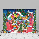 Aperturee - Snowy Candy House Whoville Merry Christmas Backdrop