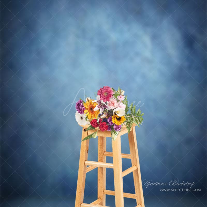 Aperturee - Soft Fabric Blue Backdrop For Portrait Photography