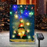 Aperturee - Solar Lighted Cute Elf Winter Christmas Garden Flag