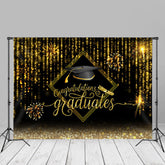 Aperturee - Spark Black Cap Congratutaions Grad Photo Backdrop