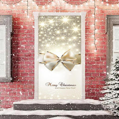 Aperturee - Sparkle Gold Bow Tie New Year Christmas Door Cover