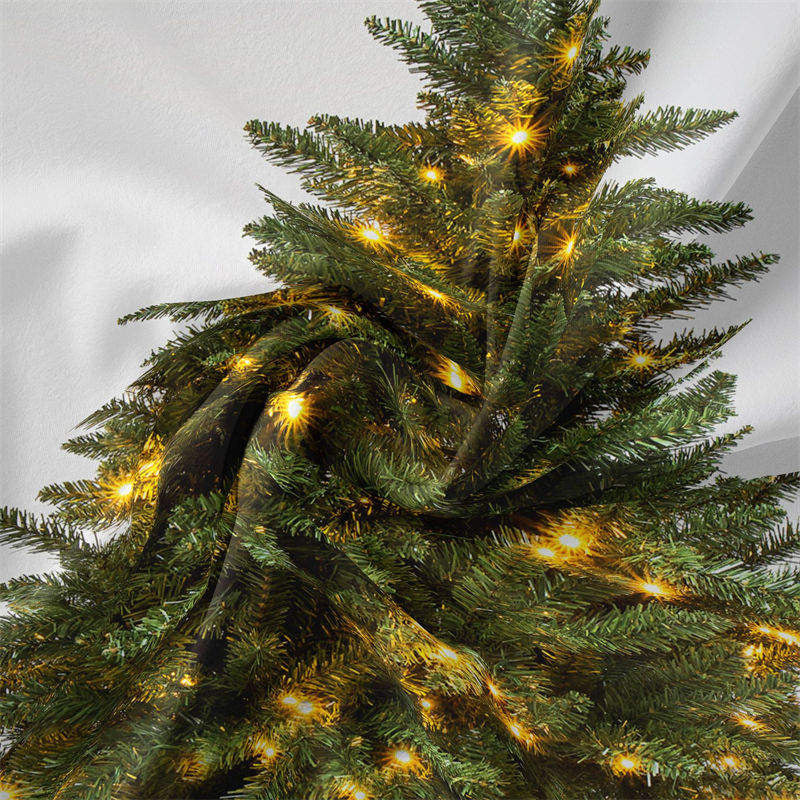 Aperturee - Sparkle Green Christmas Tree Family Wall Tapestry