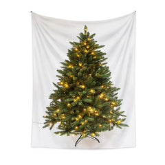 Aperturee - Sparkle Green Christmas Tree Family Wall Tapestry