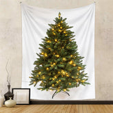 Aperturee - Sparkle Green Christmas Tree Family Wall Tapestry