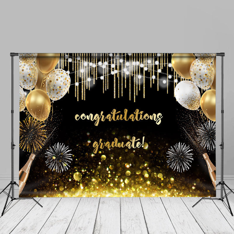 Aperturee - Sparks Golden Bokeh Graduation Photography Backdorp