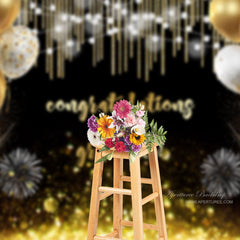 Aperturee - Sparks Golden Bokeh Graduation Photography Backdorp