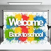 Aperturee - Splashing Graffiti Welcome Back To School Backdrop