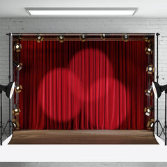 Aperturee - Spotlight Red Curtain Stage Backdrop For Photography