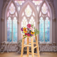 Aperturee - Spring Easter Colorful Window Photography Backdrop