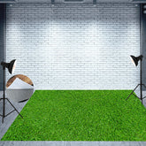 Aperturee - Spring Fresh Grass Lawn Floor Mat For Photo Booth