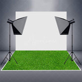 Aperturee - Spring Fresh Grass Lawn Rubber Floor Mat For Photo