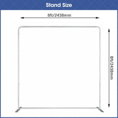 Aperturee - Aperturee Silver Pillow Cover Heavy Duty Tension Backdrop Frame