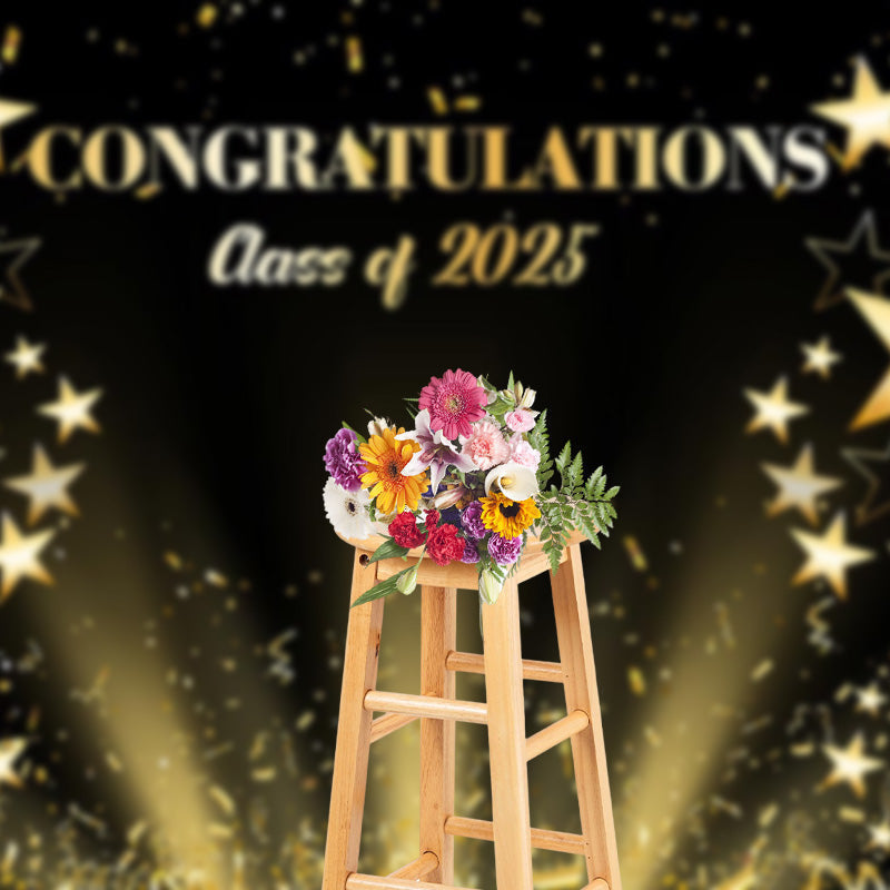 Aperturee - Star Ribbon Congras Class Of 2025 Photo Backdrop