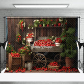 Aperturee - Strawberry Shop Vintage Wood Backdrop for Photography