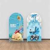 Aperturee - Stroller Lace Mermaid Fish Baby Shower Arch Backdrop