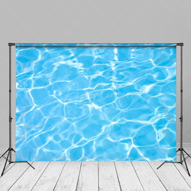 Aperturee - Summer Blue Splash Water Ripple Backdrop For Photo