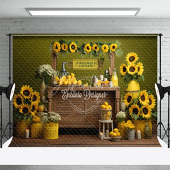 Aperturee - Summer Sunflower Shop Lemon Candle Photo Backdrop