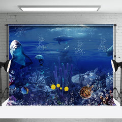Aperturee - Summer Underwater Ocean Reef Backdrop + Ocean Reef Marine Floor Backdrop
