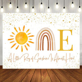 Aperturee - Sun Rainbow Golden Glitter 1st Birthday Backdrop