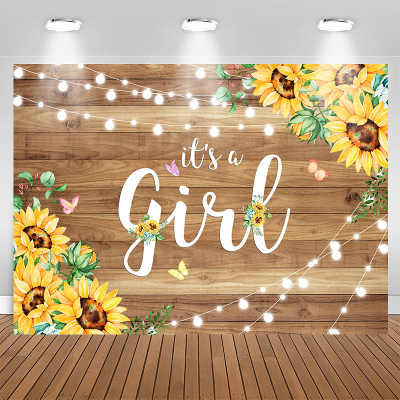 Aperturee - Sunflower It s A Girl Baby Shower Photoshoot backdrop